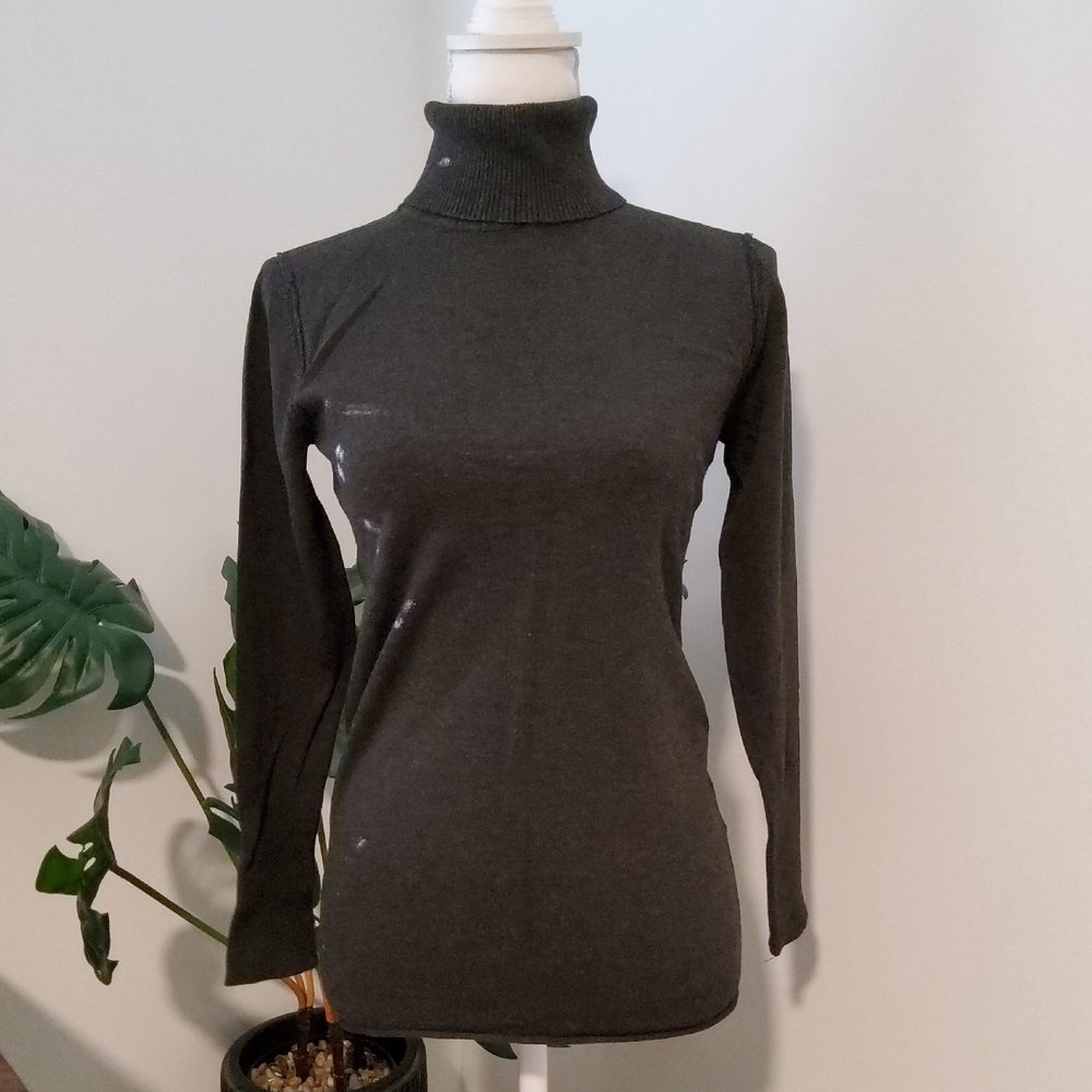 Philosophy Charcoal Turtleneck Sweater